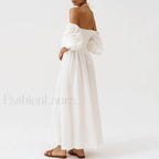 Bow Front Smocked Midi Dress