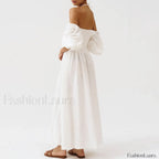 Bow Front Smocked Midi Dress