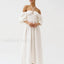 Bow Front Smocked Midi Dress white / S