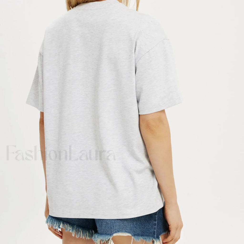 Bow Letter Number Pattern T Shirt
