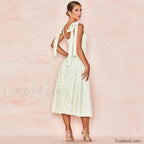 Bow Spaghetti Strap Floral Dress
