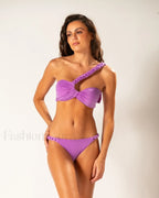 Braided Texture Purple Bikini Set purple2 / S