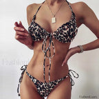 Brazilian Padded Triangle Bikini Set BROWN / S