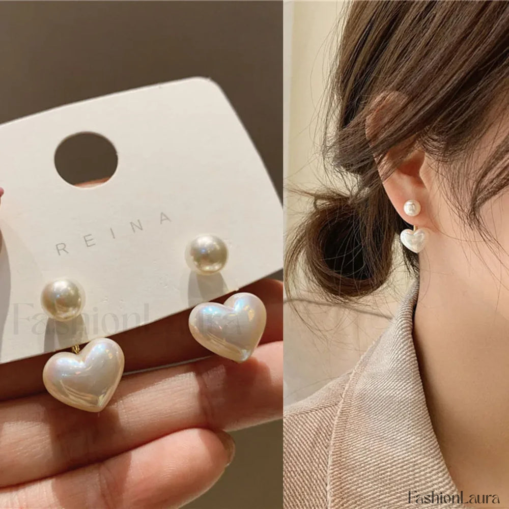 Bright Crystal Luxury Korean Unusual Claw Stud Irregular Pearl Earring 10