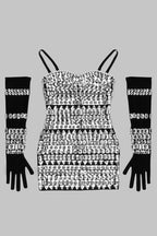 Brisbane Rhinestones Stylish Embellished Mini Dress