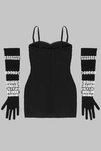 Brisbane Rhinestones Stylish Embellished Mini Dress