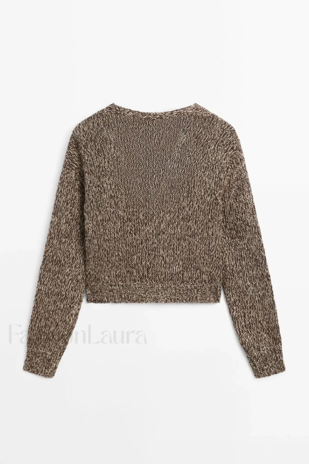 Brown Diamond Knit Cardigan