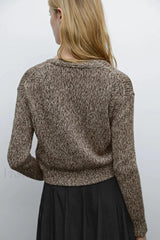 Brown Diamond Knit Cardigan