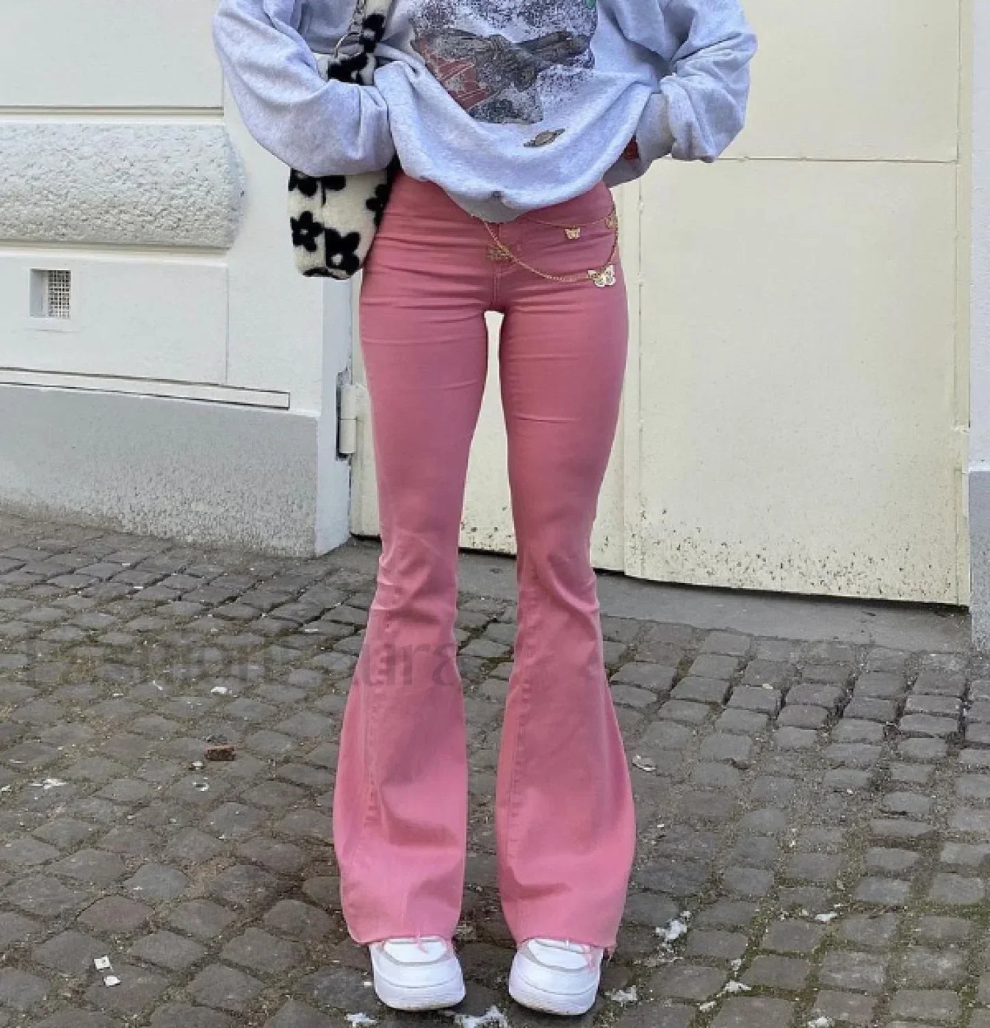 Bubble Gum Graceful Flare Leg Jeans women clothing