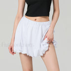 Bubble Plaid Elastic Mini Skirt