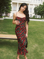 Bulgarian Roses Floral Cami Long Dress Dresses