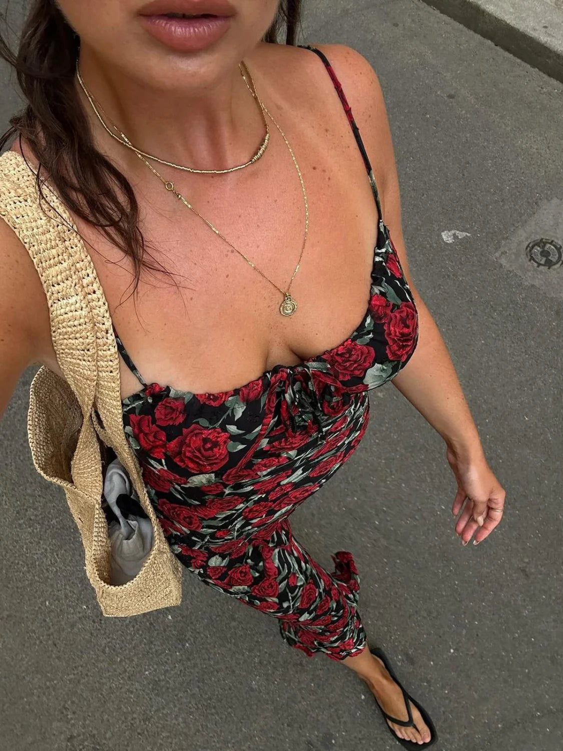Bulgarian Roses Floral Cami Long Dress Secondary image
