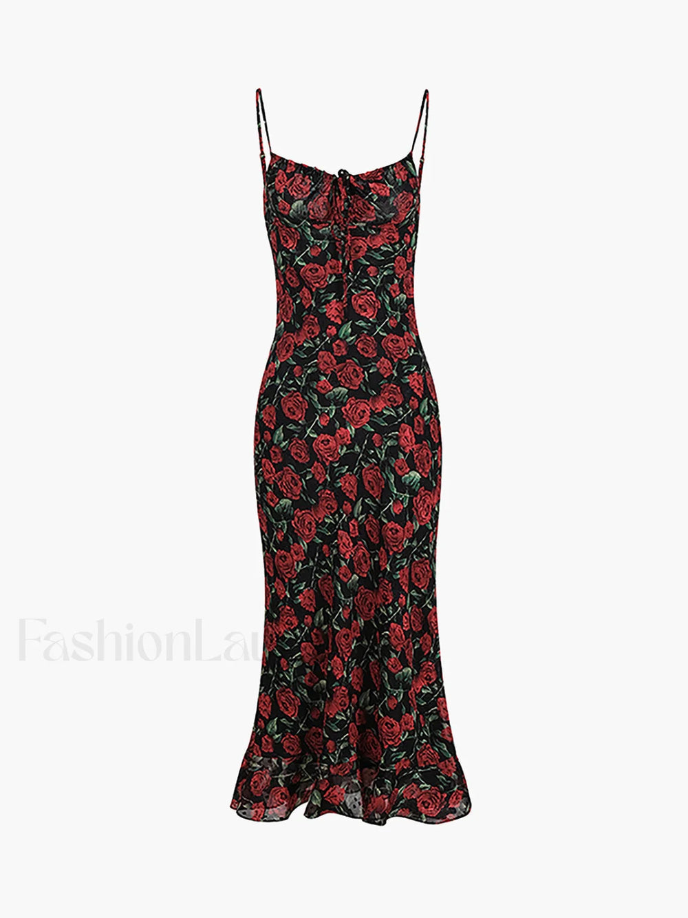 Bulgarian Roses Floral Trendy Cami Long Dress Dresses