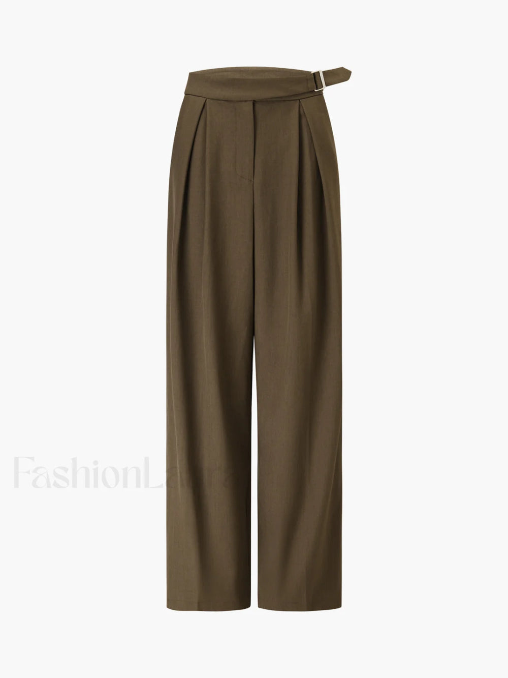 Business Casual Belted Trendy Straight Leg Dress Pants Pants