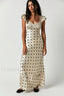 Butterfly Babe Lace Charming Polka Dot Maxi Dress S / Tea Combo