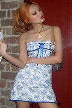 Butterfly Bouquet Floral Charming Tube Short Dress
