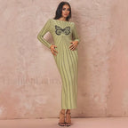 Butterfly Wrap Maxi Midi Dress