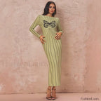 Butterfly Wrap Maxi Midi Dress