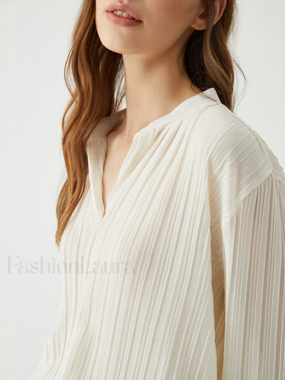 Button Up Graceful V neck Shirt Shirts