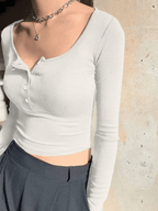 Long Sleeve Crop Top Tops&Tees