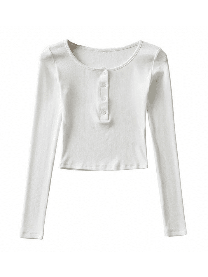 Long Sleeve Crop Top Tops&Tees
