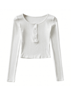 Long Sleeve Crop Top Tops&Tees