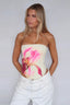 Floral Print Strapless Chic Tube Top