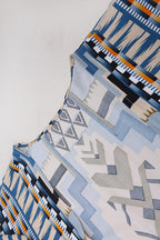 Geometric Print Loose Fit Beachwear Cover Up