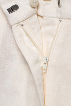 Linen Blend Pleated Casual Shorts
