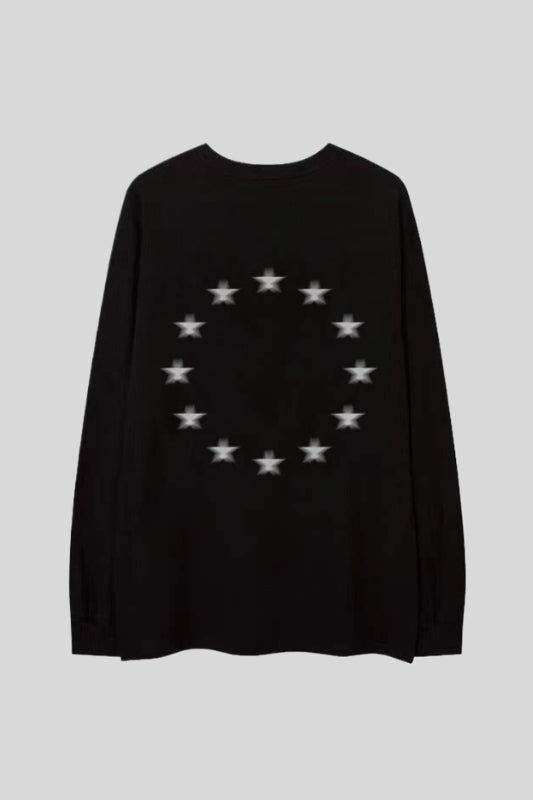 Shadow Figure Star Graphic Oversized Sweatshirt