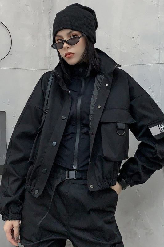 Cropped Street Utility Jacket Black / M Main image