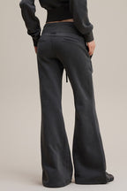 Fleece Lined Bodycon Flared Knit Pants
