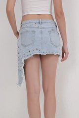 Stylish Design Denim Hot Girl Mini Skirt