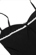 Spaghetti Strap Puff Mini Party Dress