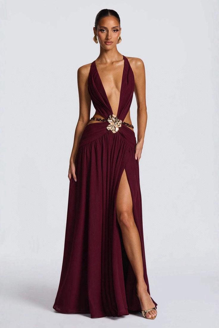 Elegant Metal Trim Bodycon Vacation Dress Secondary image