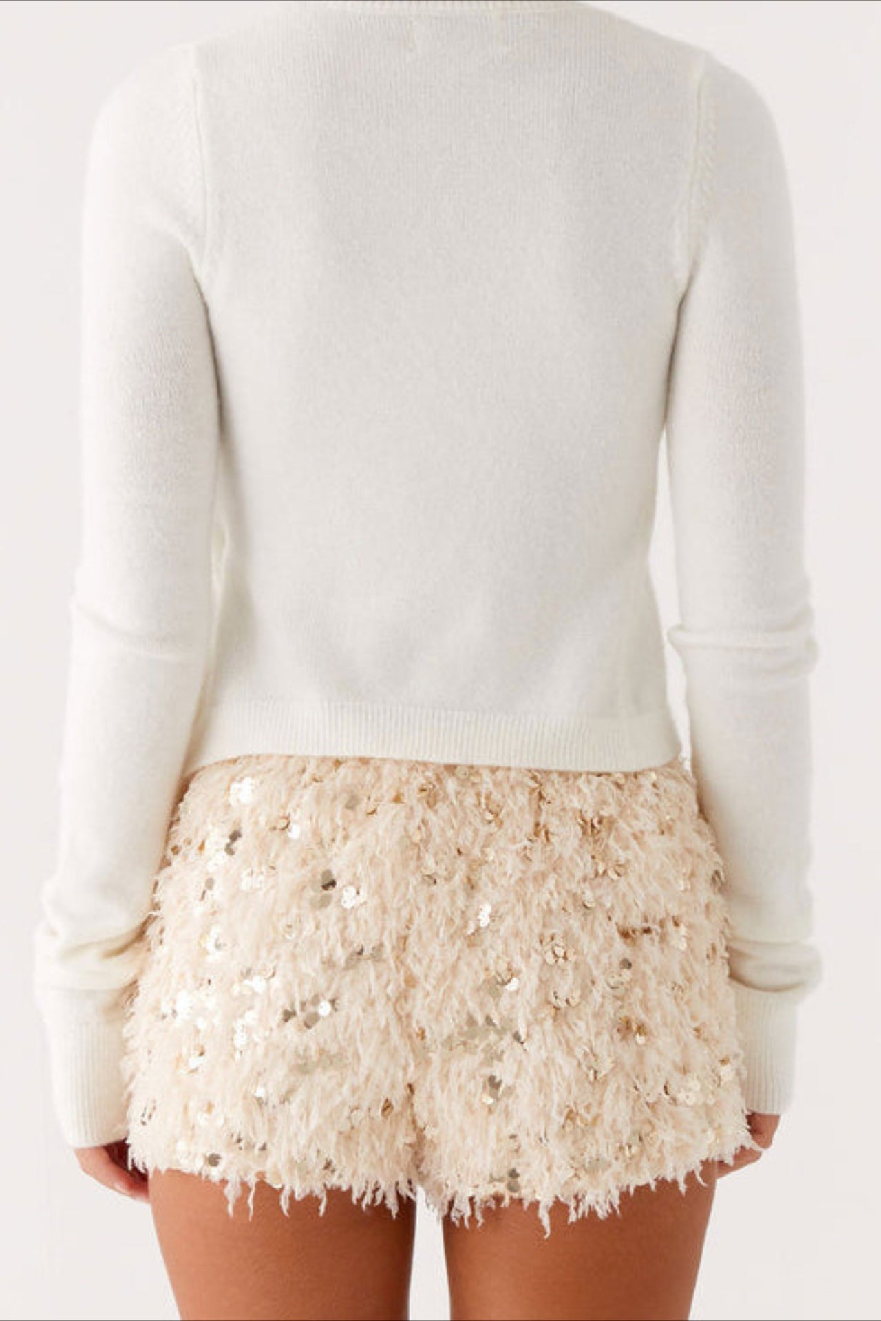 Apricot Sequin Low Waist Shorts Secondary image