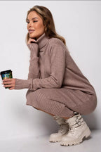 Loose Turtleneck Sweater Dress