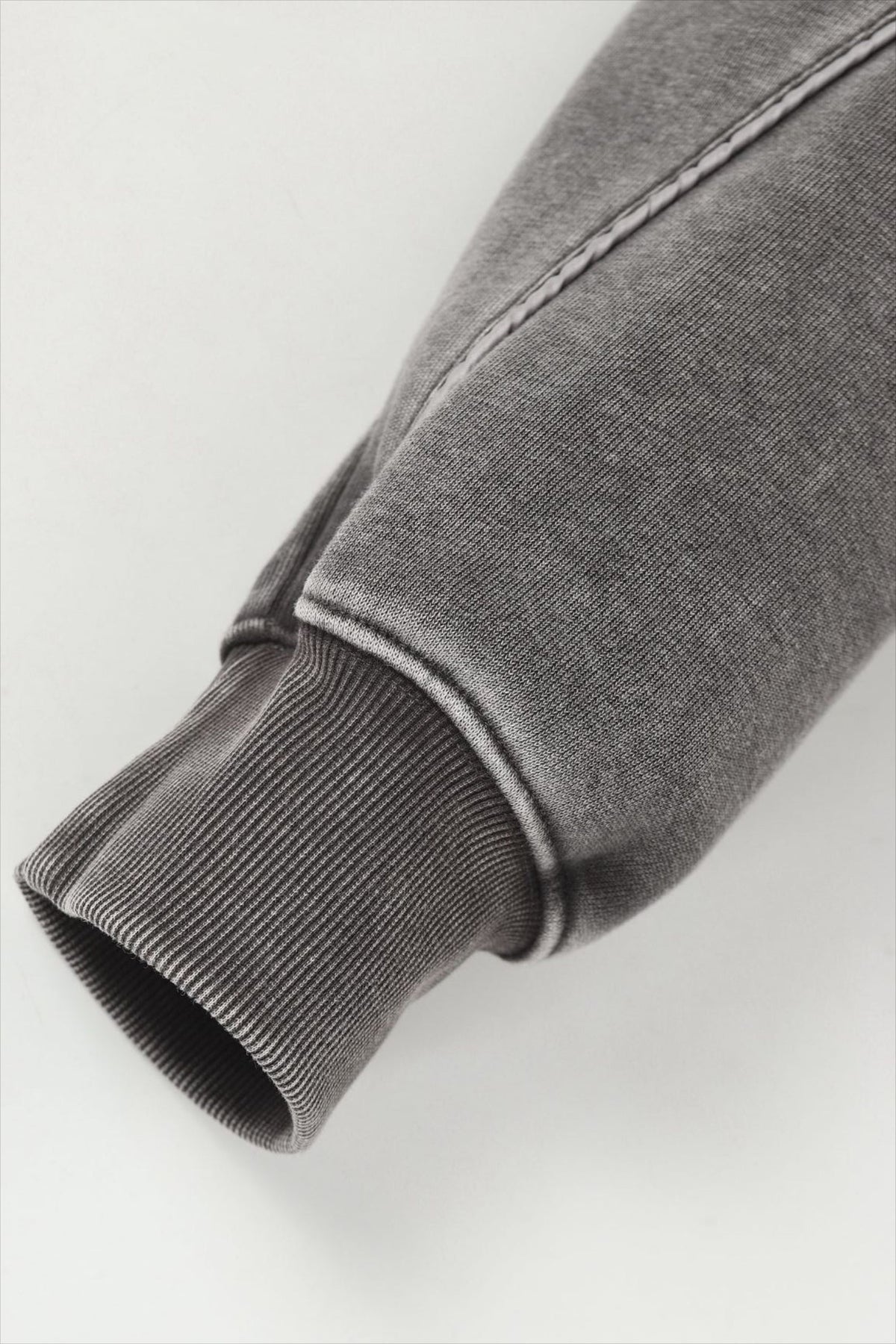 Washed Panel Seam Oversized Pullover Hoodie