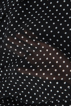 Black Polka Dot Slim Fit Mini Dress