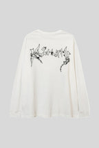 Angel Wings Typography Graphic Oversized Sweatshirt