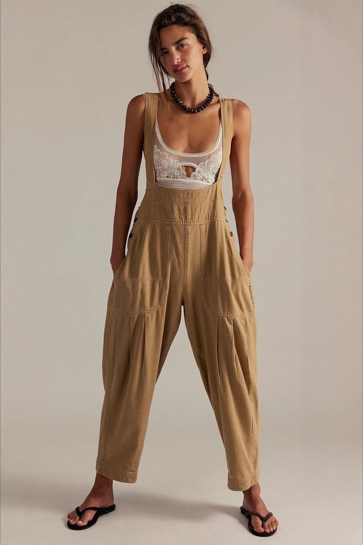 Casual Side Pocket Denim Overall Jeans