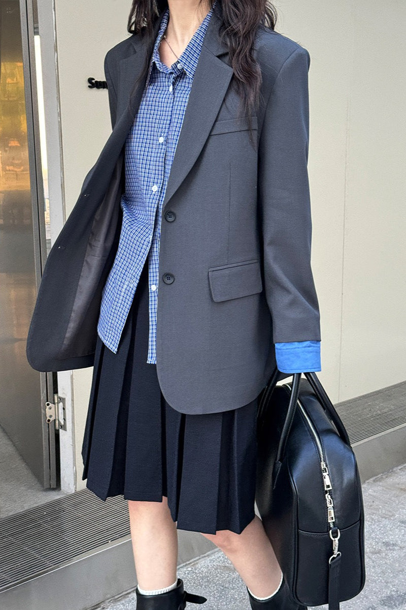 Elegant Casual Colorblock Blazer Secondary image