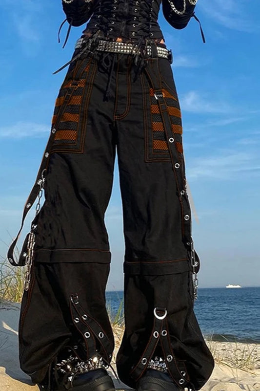 Gothic Wide Leg Cargo Jeans Secondary image