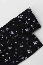Stand Collar Tie Waist A Line Floral Dress