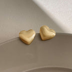 Brushed Matte Geometric Minimalist Stud Earrings