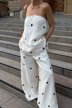 Cotton Polka Dot Tank Two Pieces Set