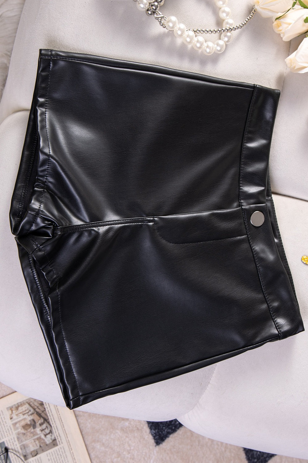 Black High Waist Bodycon Elastic Casual Shorts