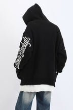 Star Pattern Vintage Knit Zip Up Hoodie