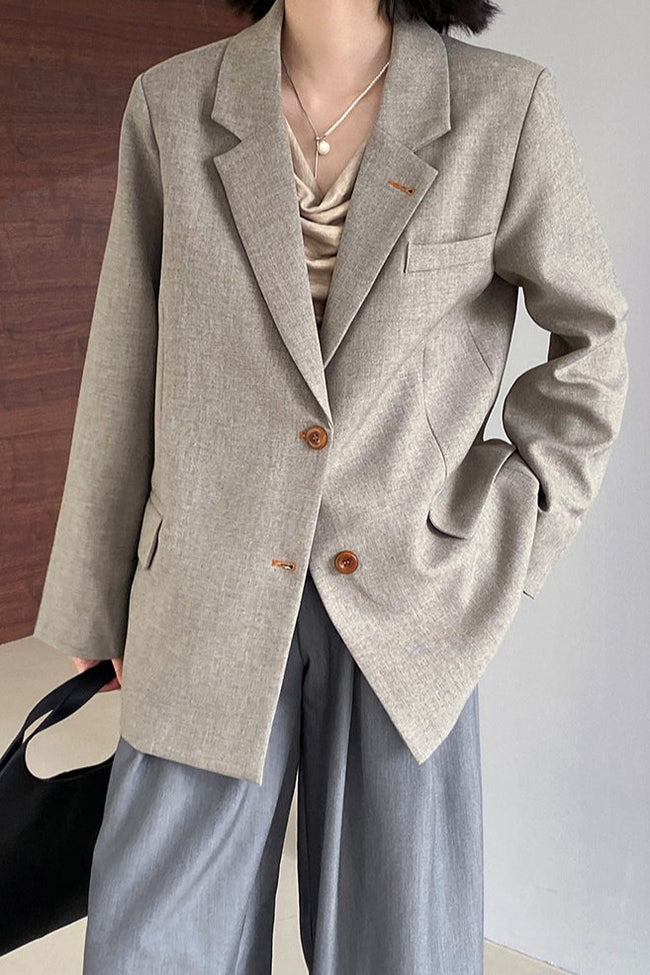 Oversized Speckled Lapel Blazer XS / Grey Main image
