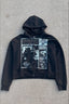 Washed Graphic Cropped Hoodie
